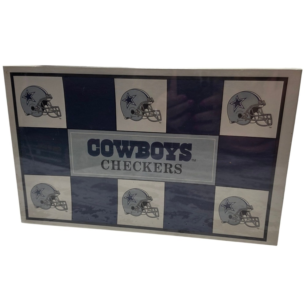 Vintage 1993 Dallas Cowboys NFL Checkers Board Game Big League Promotions New